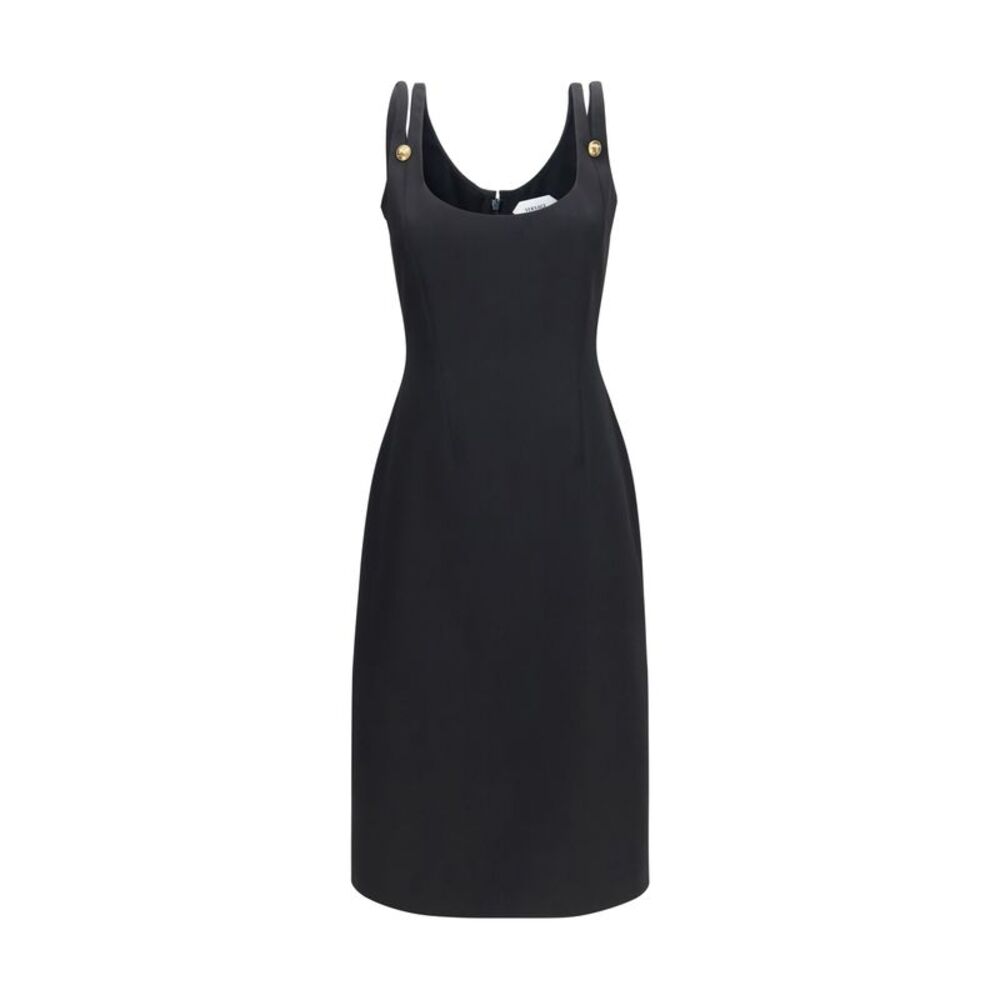 Versace Women Midi Grain De Poudre Wool Dress